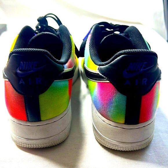 Nike Air Force 1 Low Tie-Dye Multicolor Sneakers Size 12.5 - Picture 7 of 8